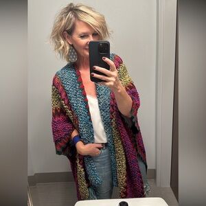 Multicolor Women's Poncho